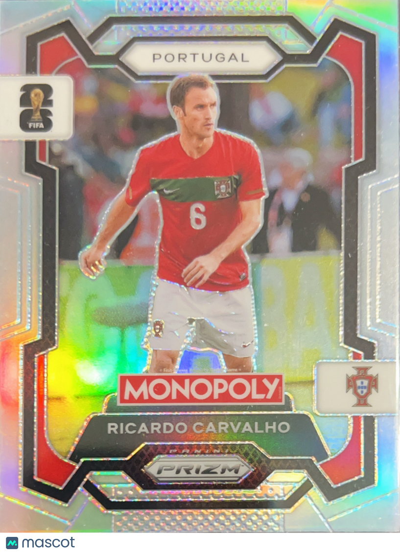 2026 Panini Monopoly Prizm FIFA World Cup 26 Ricardo Carvalho #32 Silver