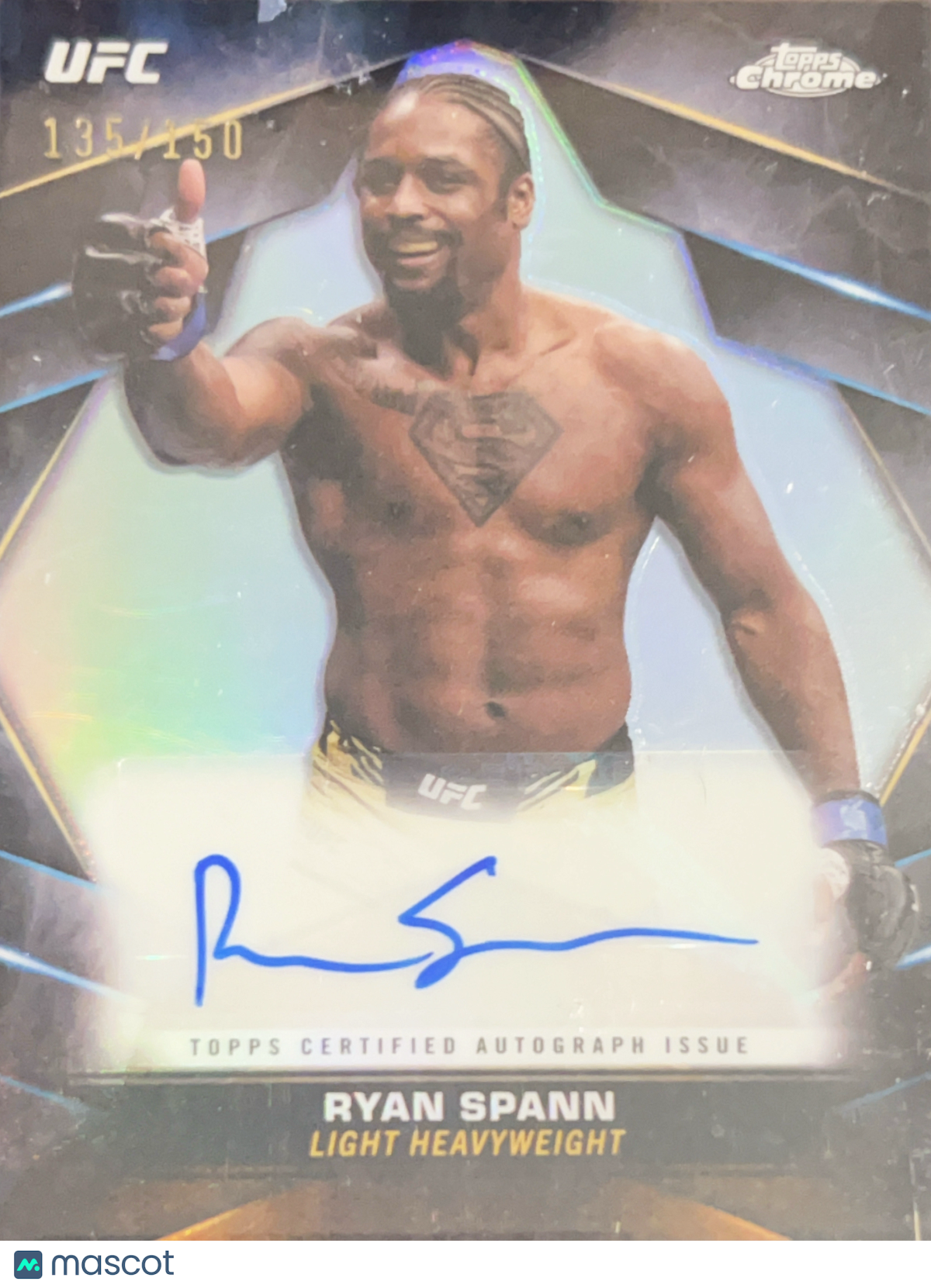 2024 Topps Chrome UFC Ryan Spann #CVA-RSP Refractor /150 Auto