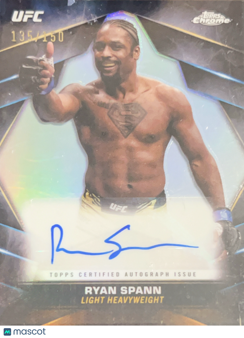 2024 Topps Chrome UFC Ryan Spann #CVA-RSP Refractor /150 Auto