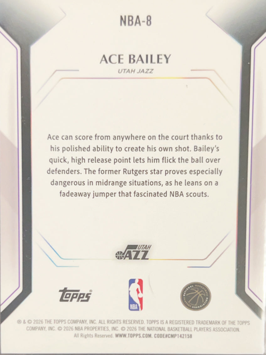 2026 Topps Collectors Club Ace Bailey #NBA-8 RC