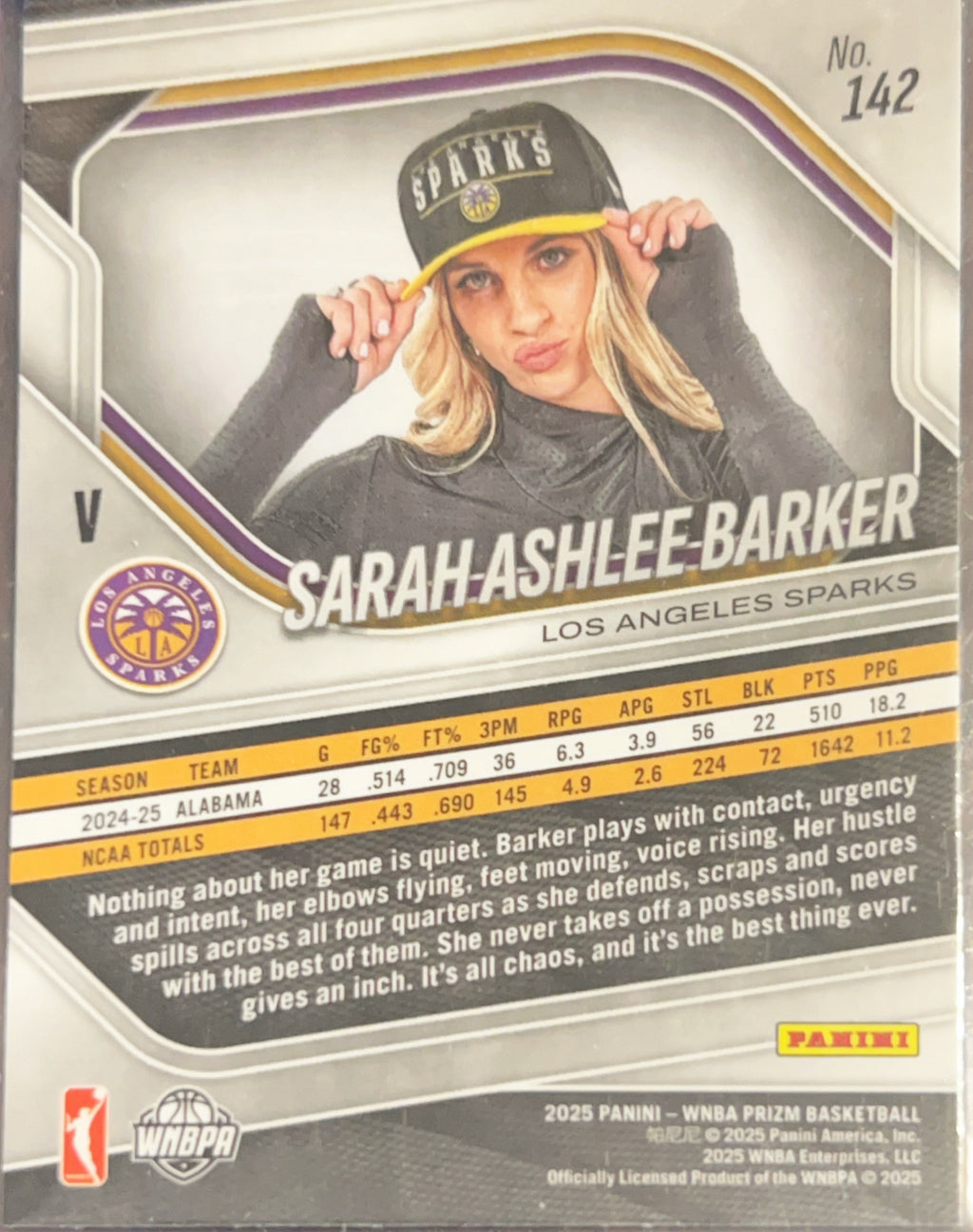 2025 Panini Prizm Sarah Ashlee Barker #142 RC