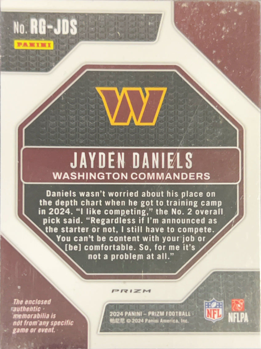 2024 Panini Prizm Rookie Gear Jayden Daniels #RG-JDS RC Memorabilia