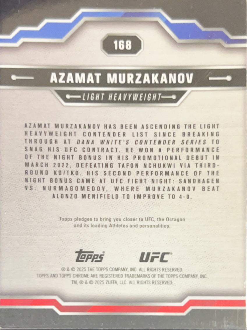 2025 Topps Chrome UFC Azamat Murzakanov #168 Prizm