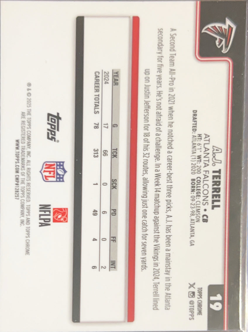 2025 Topps Chrome A.J. Terrell #19 RayWave