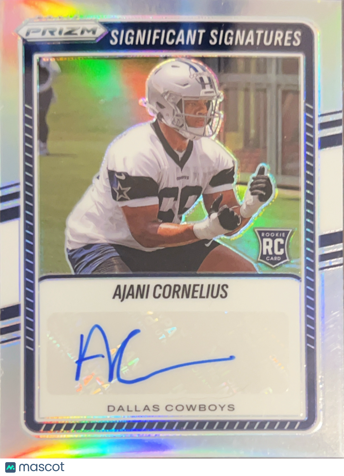 2025 Panini Prizm Significant Signatures Ajani Cornelius #SSI-ACS Silver RC
