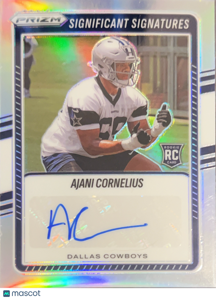 2025 Panini Prizm Significant Signatures Ajani Cornelius #SSI-ACS Silver RC