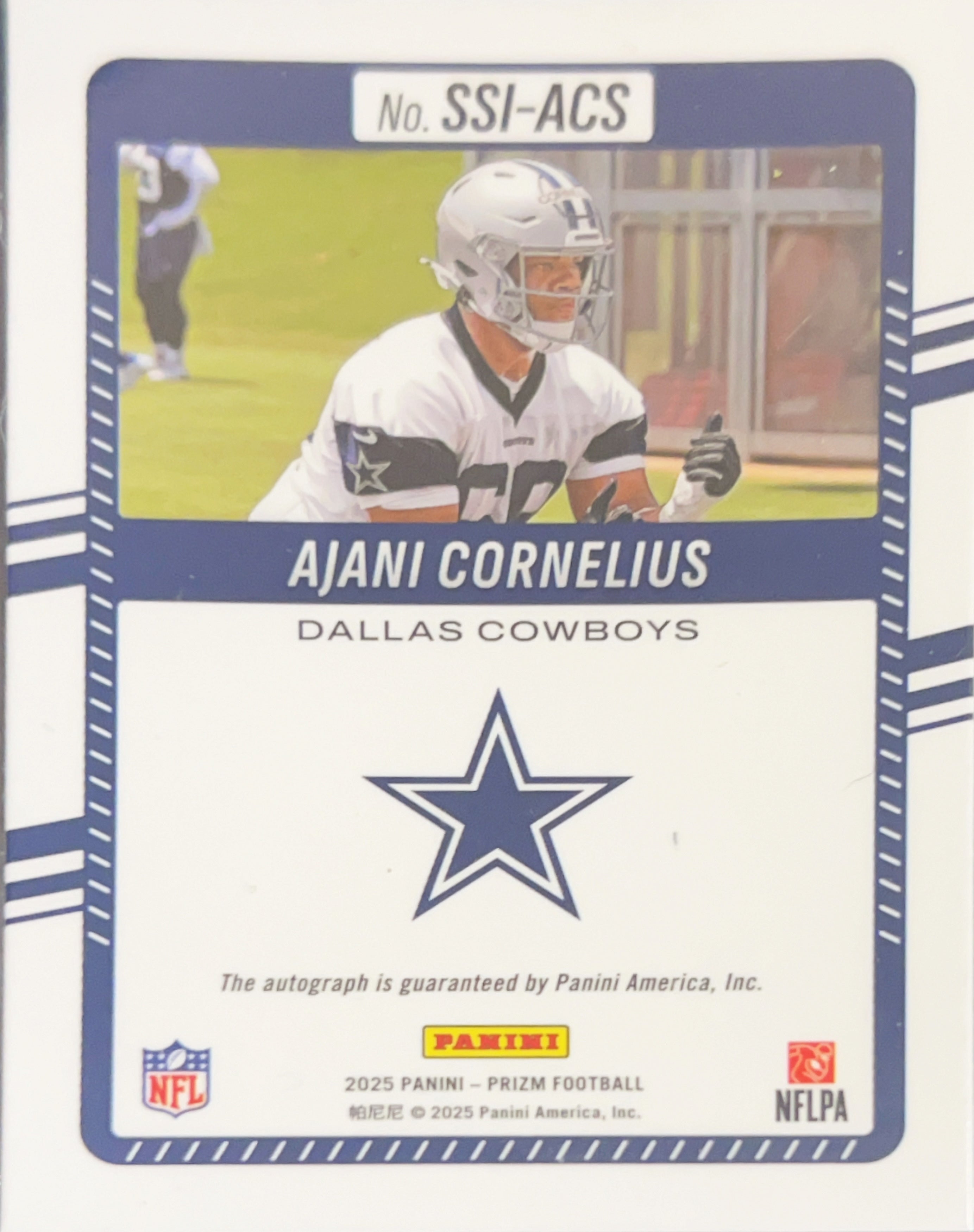2025 Panini Prizm Significant Signatures Ajani Cornelius #SSI-ACS Silver RC