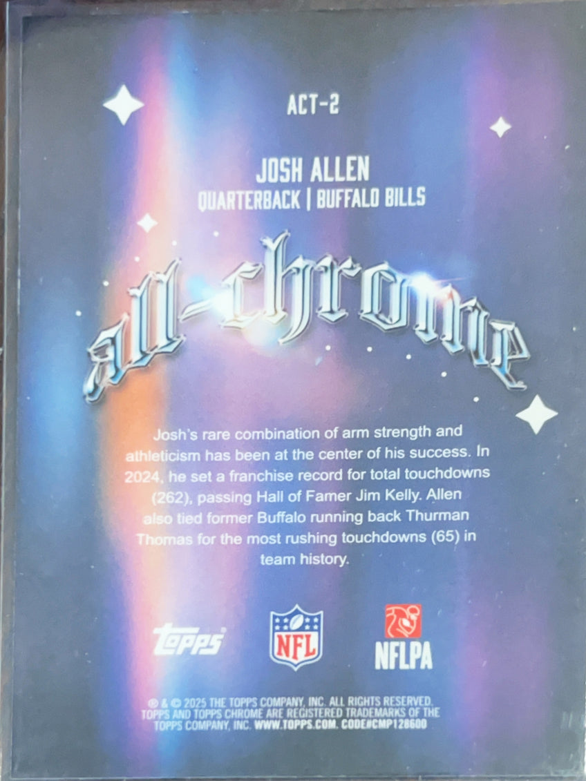 2025 Topps Chrome All-Chrome Josh Allen #ACT-2