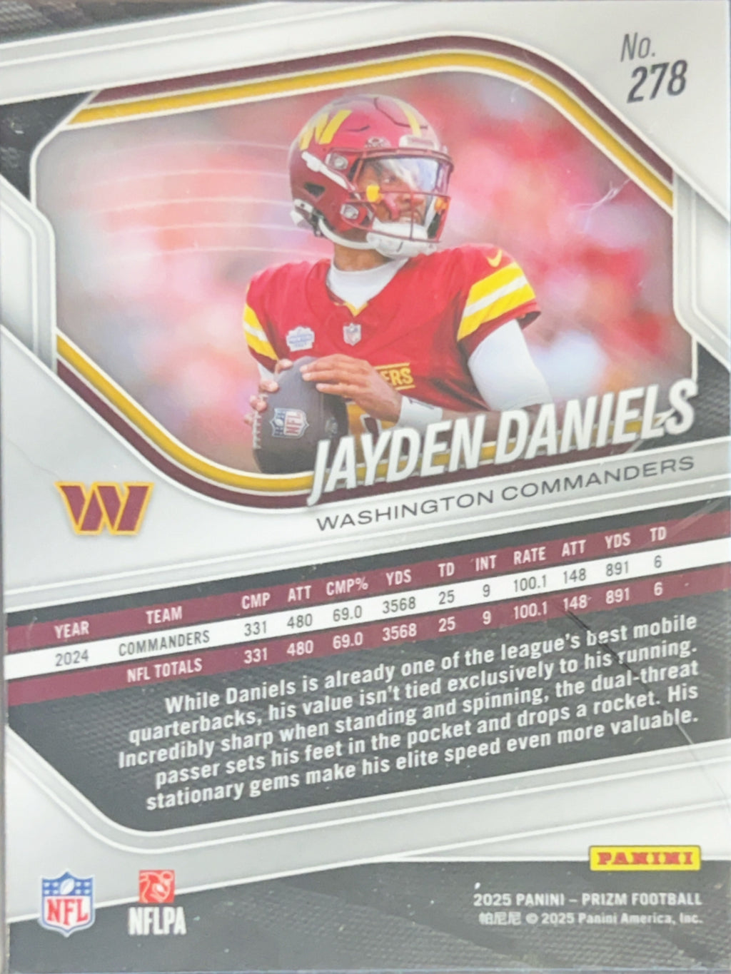 2025 Panini Prizm Jayden Daniels #278