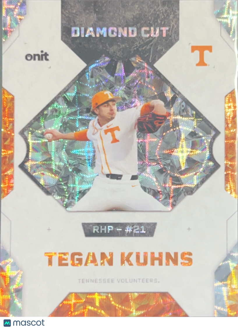 2020 Onit Diamond Cut Tegan Kuhns #DC-3 Orange Cracked Ice