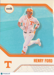 2026 ONIT Tennessee Baseball Henry Ford #B-20