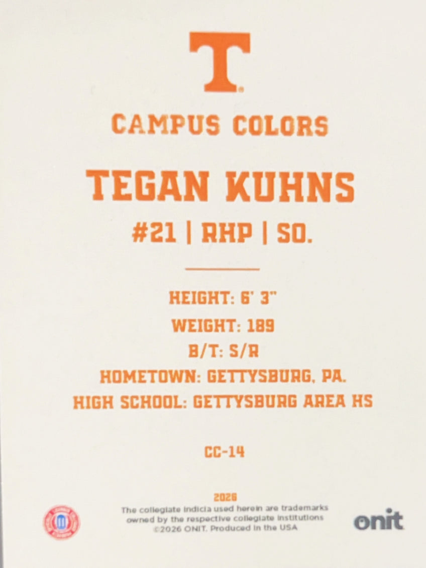 2026 ONIT Gameday Campus Colors Tegan Kuhns #CC-14