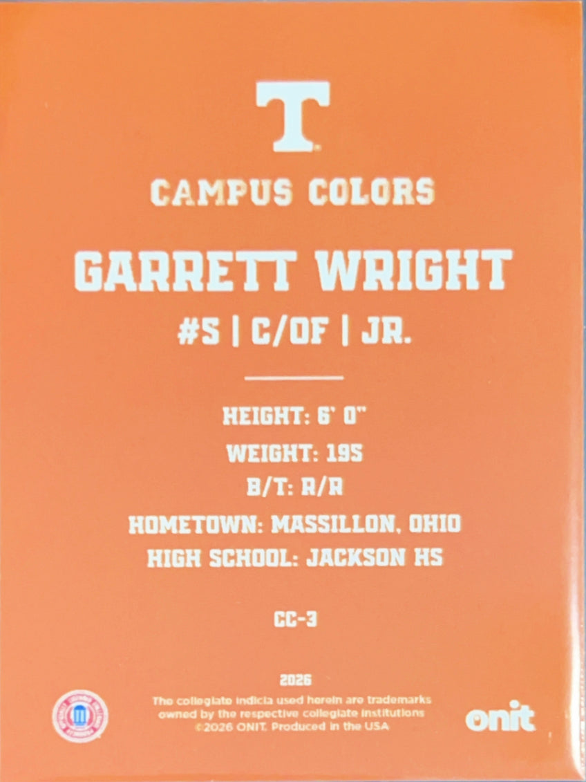 2026 ONIT Campus Colors Garrett Wright #CC-3
