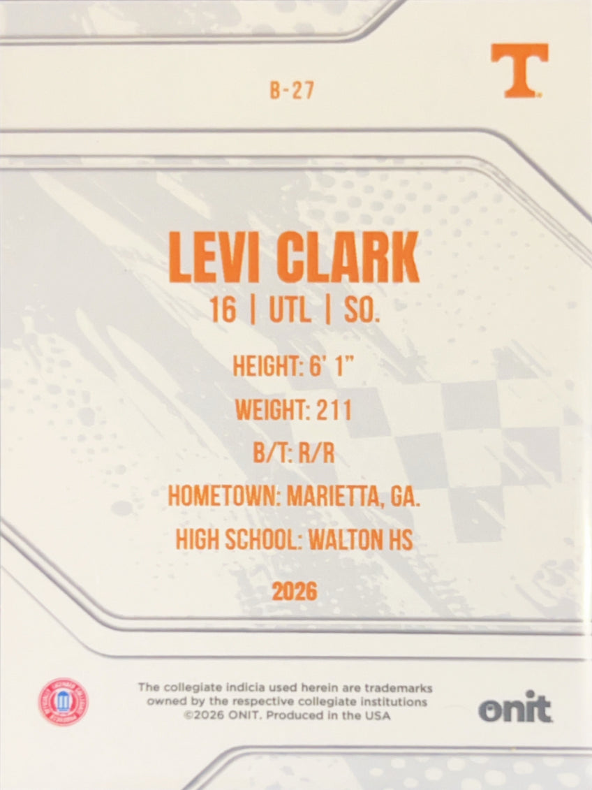 2026 ONIT Tennessee Baseball Levi Clark #B-27