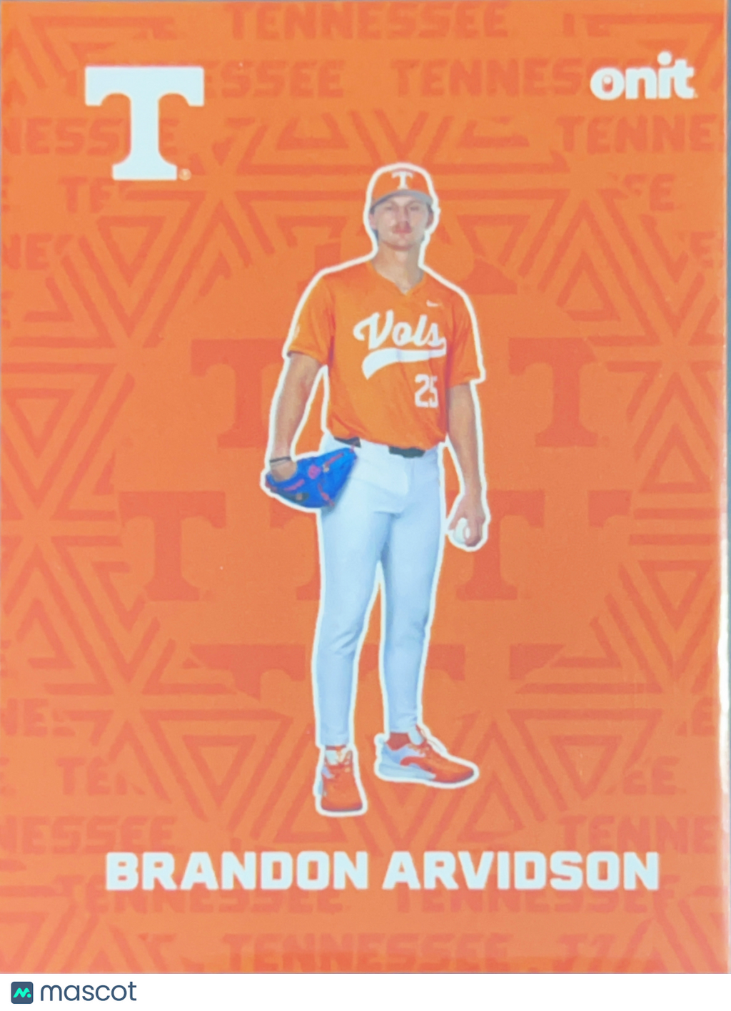 2026 ONIT Tennessee Baseball Brandon Arvidson #F-1
