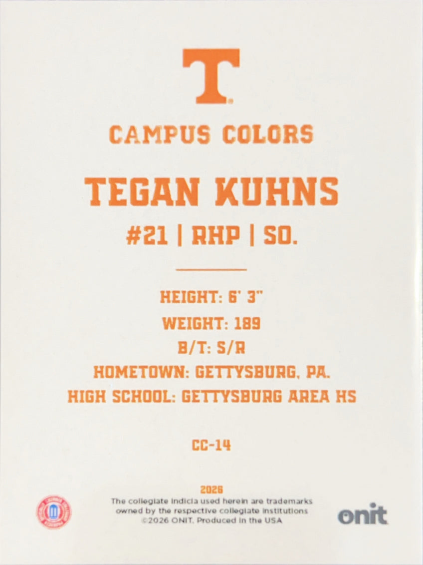 2026 ONIT Gameday Campus Colors Tegan Kuhns #CC-14