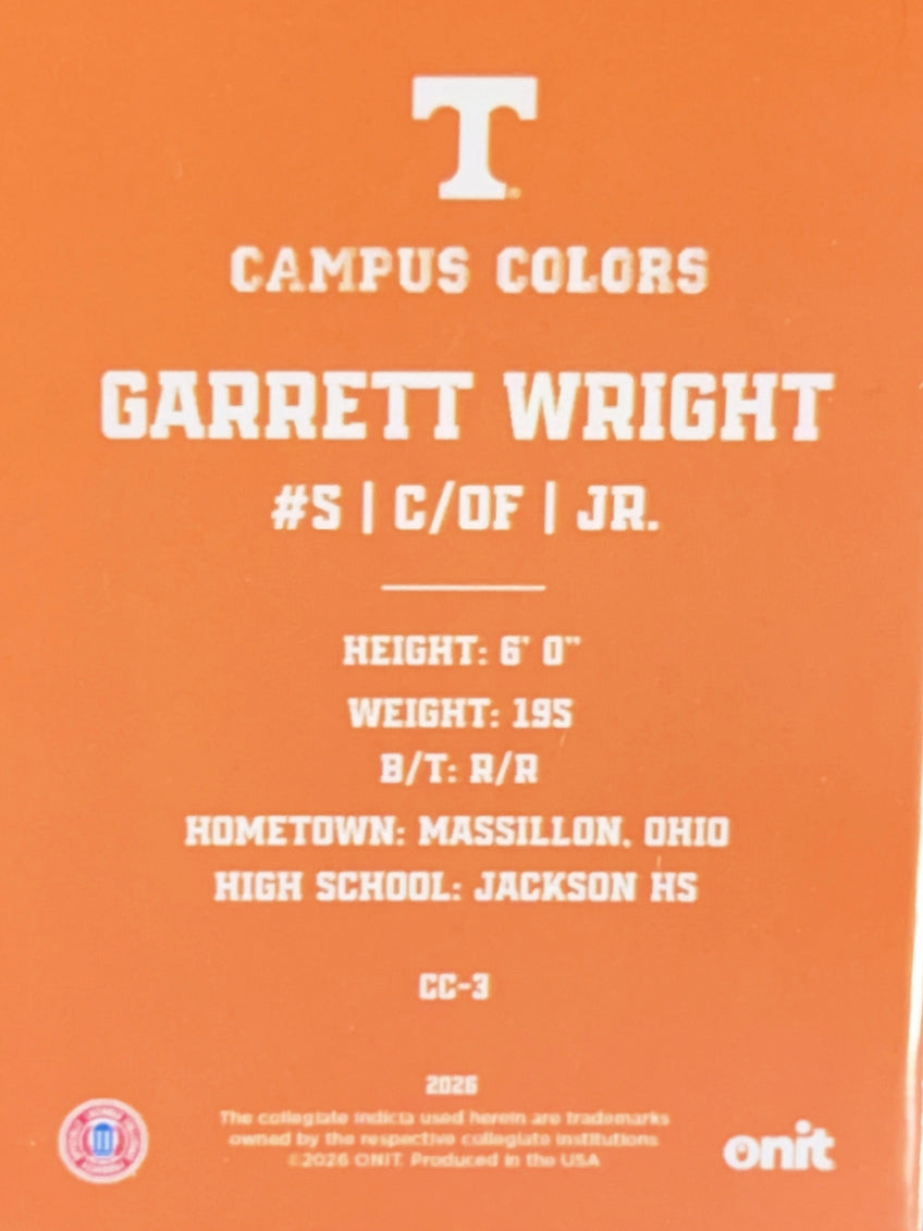 2026 ONIT Campus Colors Garrett Wright #CC-3