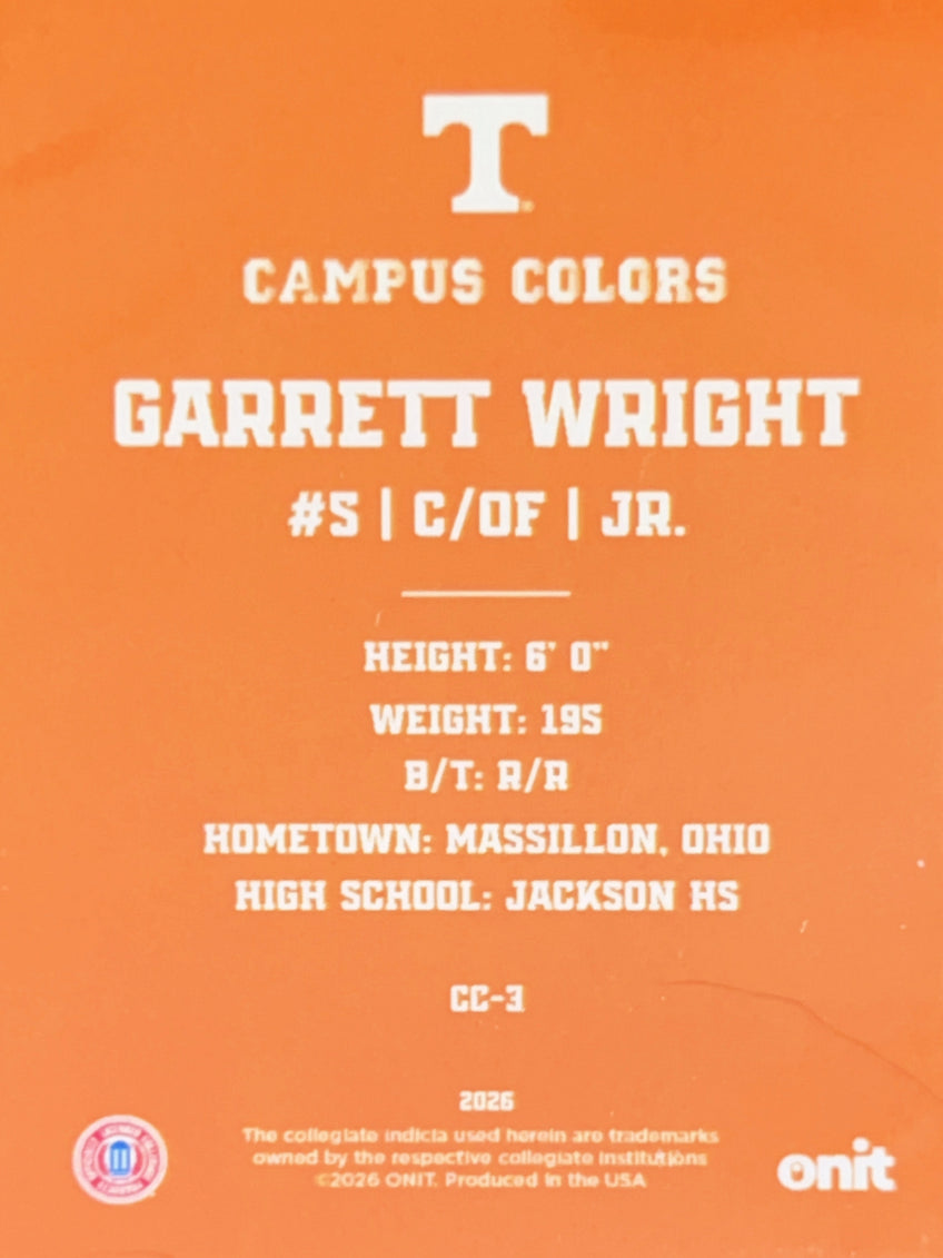 2026 ONIT Campus Colors Garrett Wright #CC-3