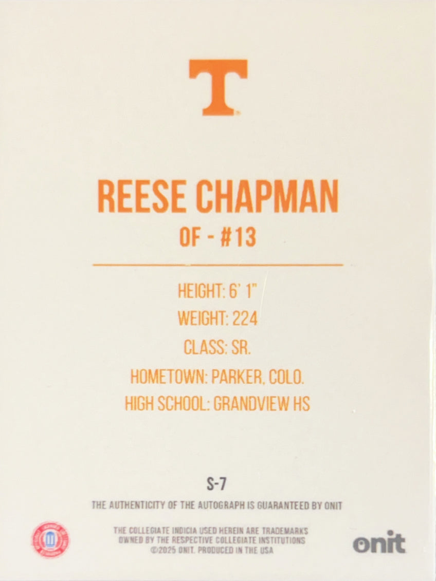 2025 Onit Signature Series Reese Chapman #S-7 /15