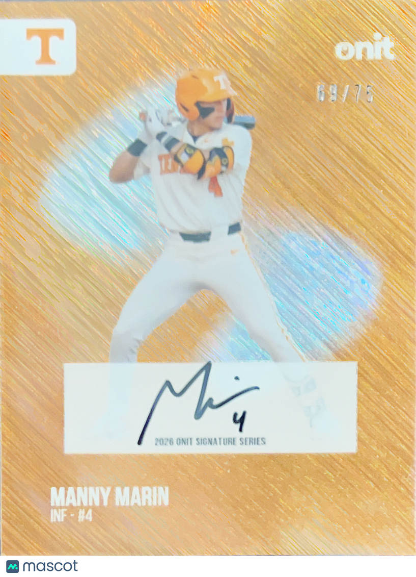 2025 Onit Signature Series Manny Marin #S-6 Gold /75