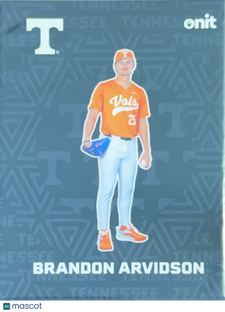 2026 ONIT Tennessee Baseball Brandon Arvidson #F-8
