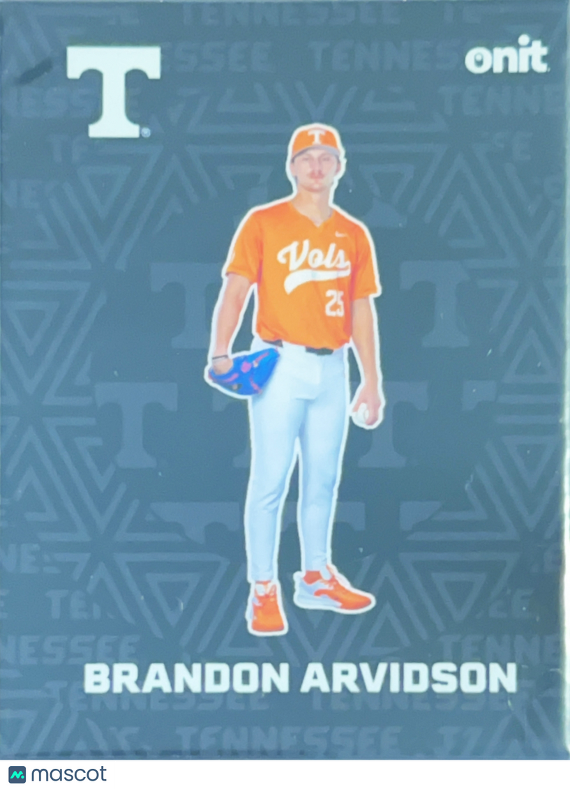 2026 ONIT Tennessee Baseball Brandon Arvidson #F-8