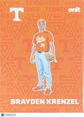 2026 ONIT Tennessee Baseball Brayden Krenzel #F-2