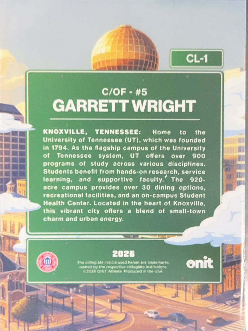 2026 ONIT City Limits Garrett Wright #CL-1 Daytime
