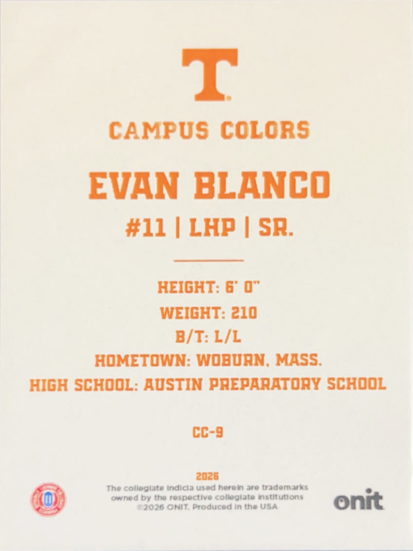 2026 ONIT Gameday Campus Colors Evan Blanco #CC-9