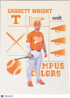 2026 ONIT Tennessee Baseball Campus Colors Garrett Wright #CC-10