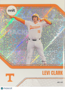 2026 ONIT Tennessee Baseball Levi Clark #B-27 Silver Shimmer /49