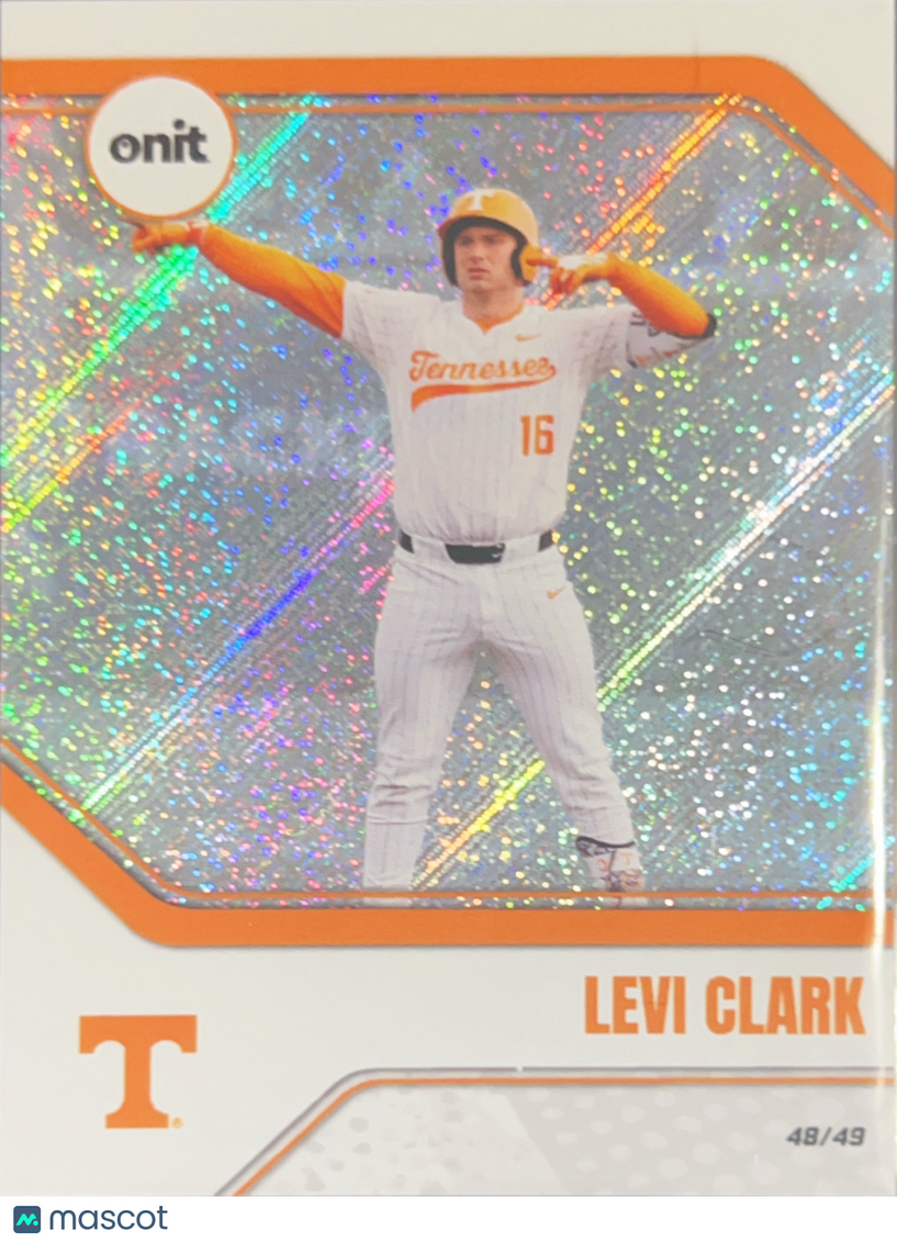 2026 ONIT Tennessee Baseball Levi Clark #B-27 Silver Shimmer /49