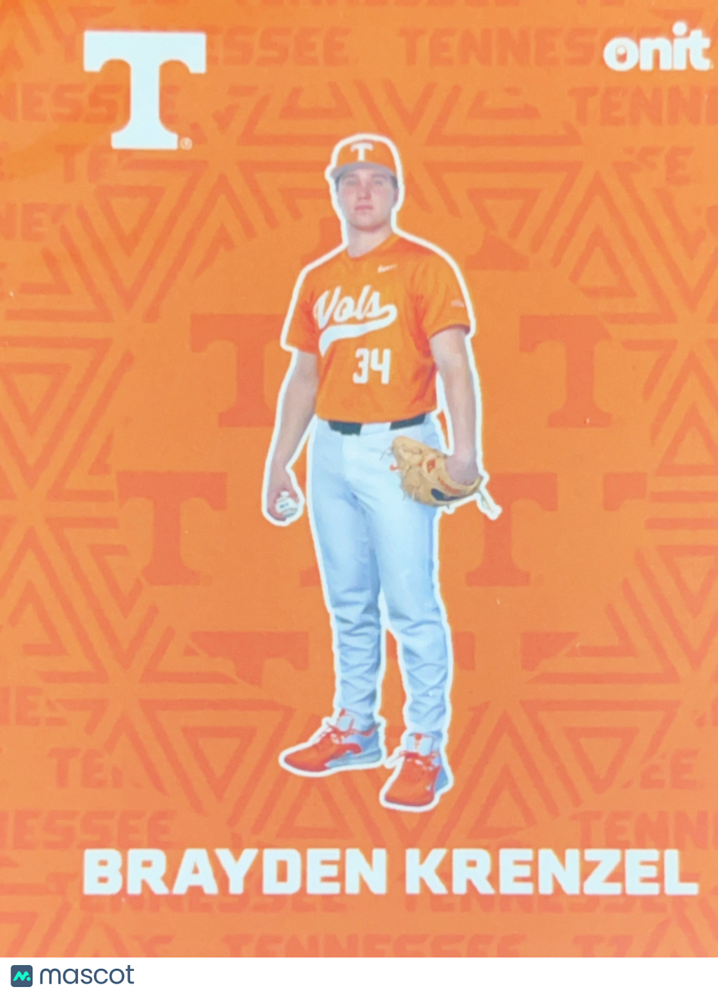 2026 ONIT Tennessee Baseball Brayden Krenzel #F-2