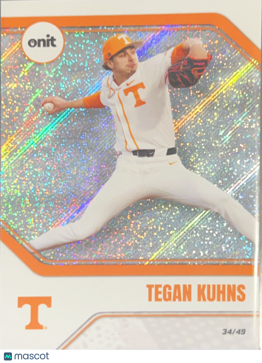 2026 ONIT Tennessee Baseball Tegan Kuhns #B-36 Silver Shimmer /49