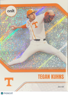 2026 ONIT Tennessee Baseball Tegan Kuhns #B-36 Silver Shimmer /49
