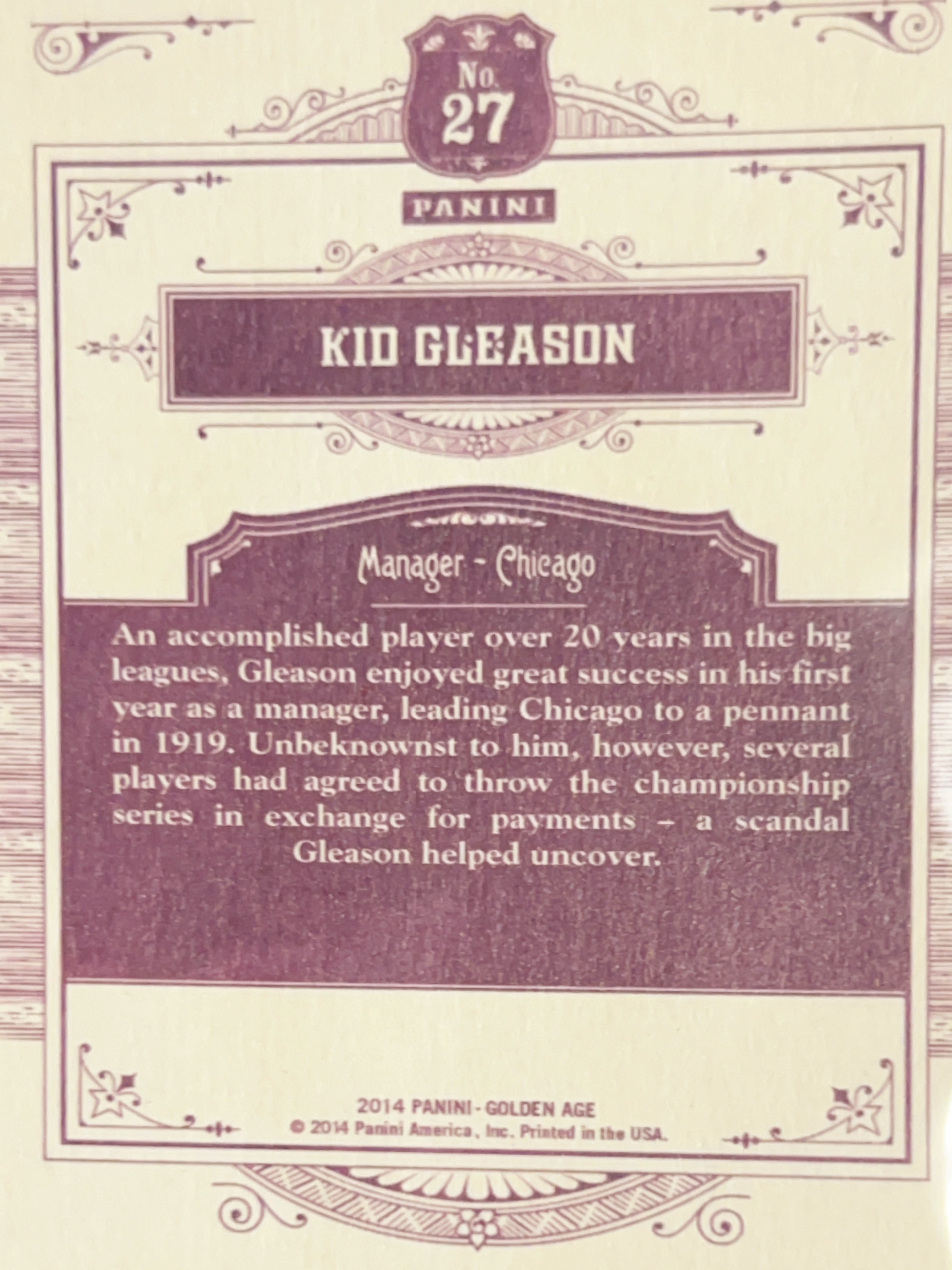 2014 Panini Golden Age Kid Gleason #27