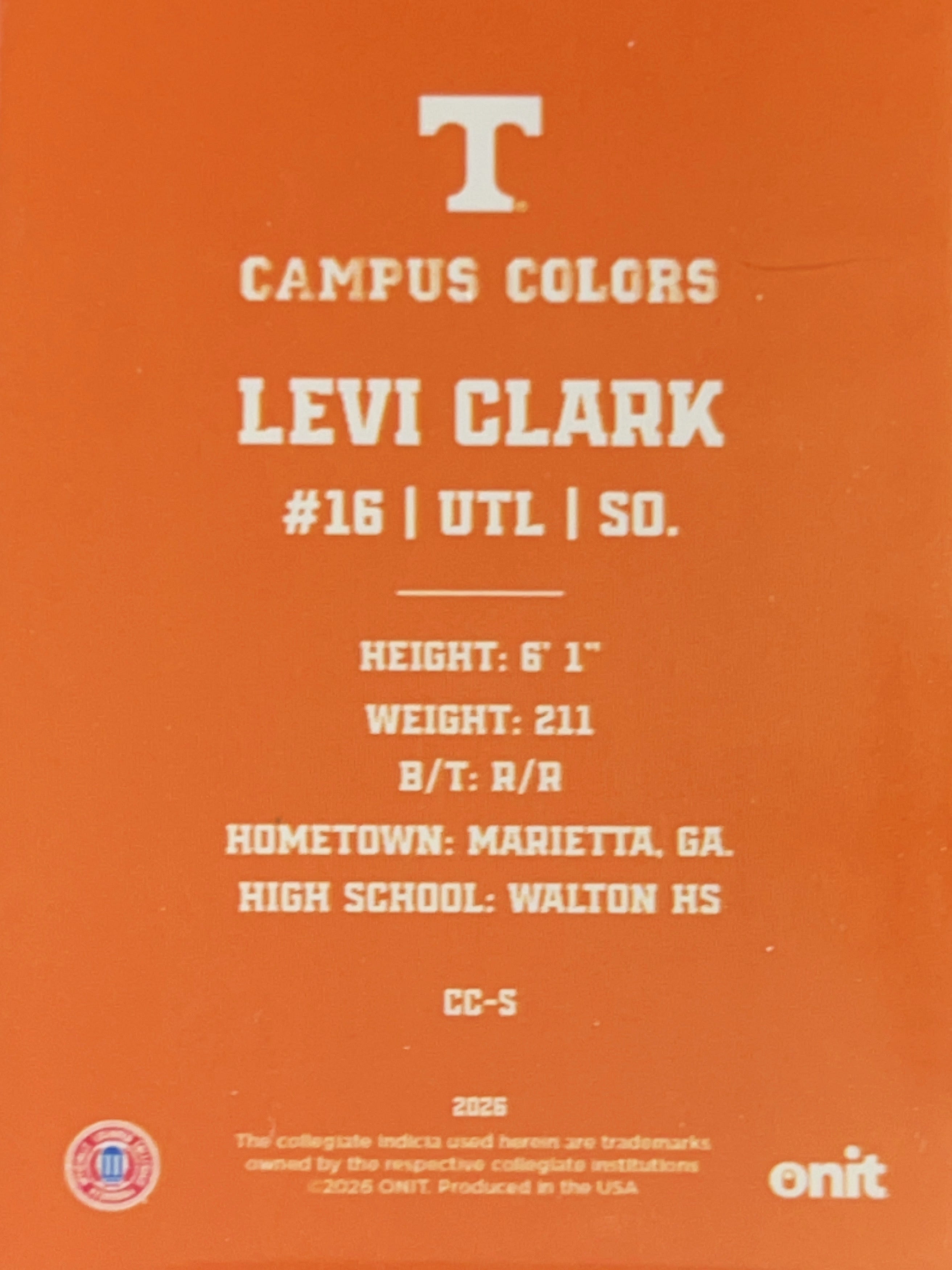 2026 ONIT Campus Colors Levi Clark #CC-5