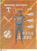 2026 ONIT Campus Colors Brandon Arvidson #CC-1 Orange Glitter Sparkle
