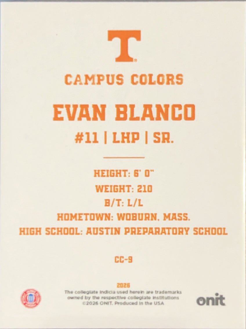 2026 ONIT Gameday Campus Colors Evan Blanco #CC-9