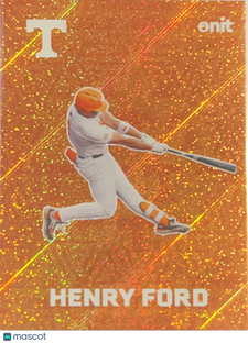 2026 ONIT Tennessee Baseball Henry Ford #F-5 Orange Glitter Sparkle