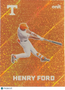 2026 ONIT Tennessee Baseball Henry Ford #F-5 Orange Glitter Sparkle