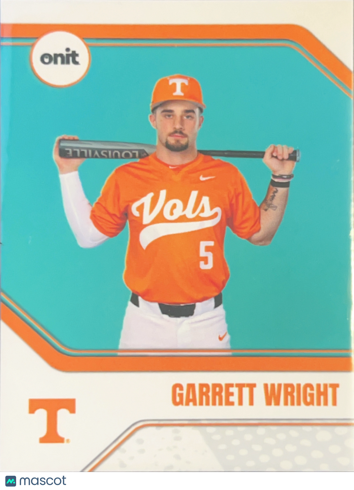 2026 ONIT Tennessee Vols Baseball Garrett Wright #B-19