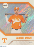 2026 ONIT Tennessee Baseball Garrett Wright #B-19 Orange Sparkle /49