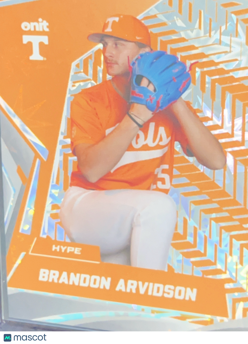 2026 ONIT Tennessee Baseball Hype Brandon Arvidson #H-1 Orange Prism 1/1