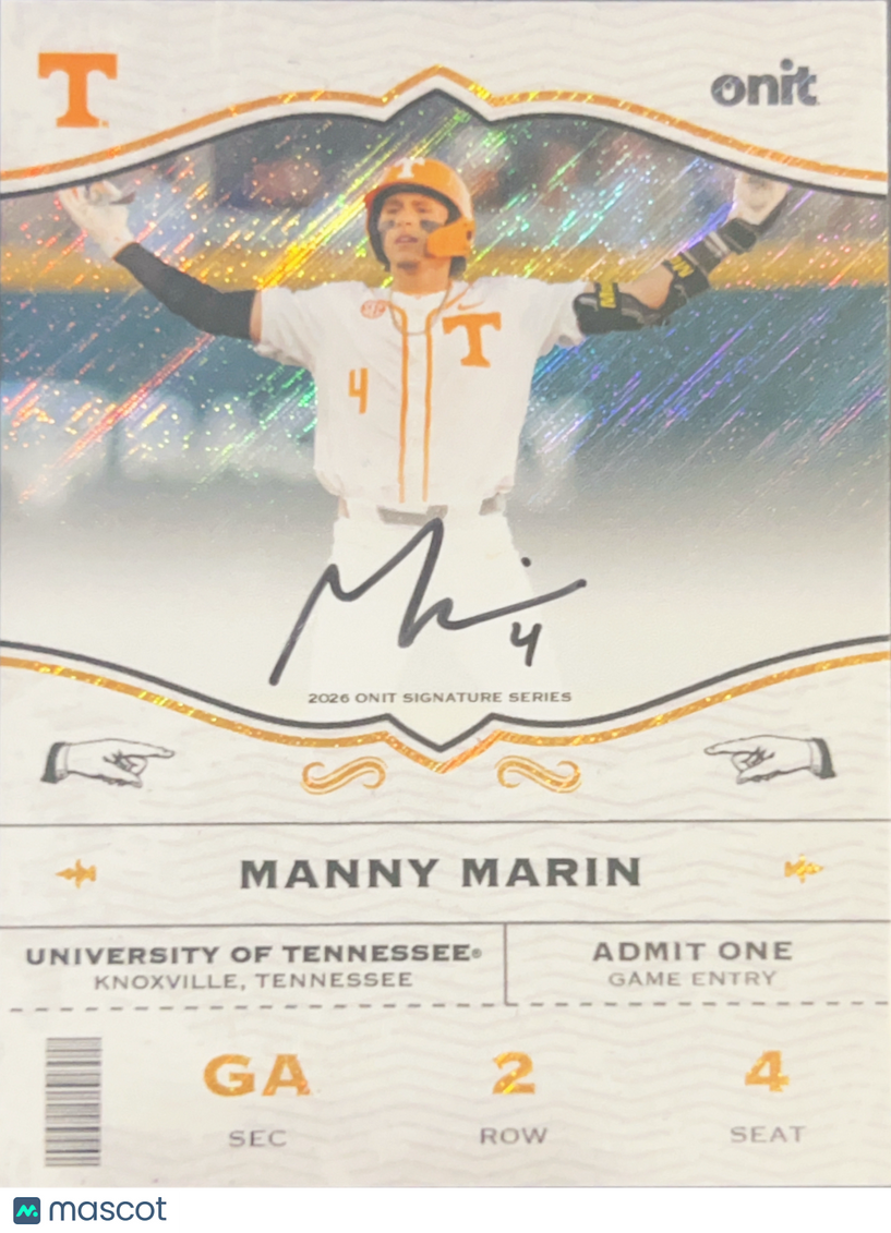 2026 ONIT Signature Series Manny Marin #GA-5S Orange Sparkle /10