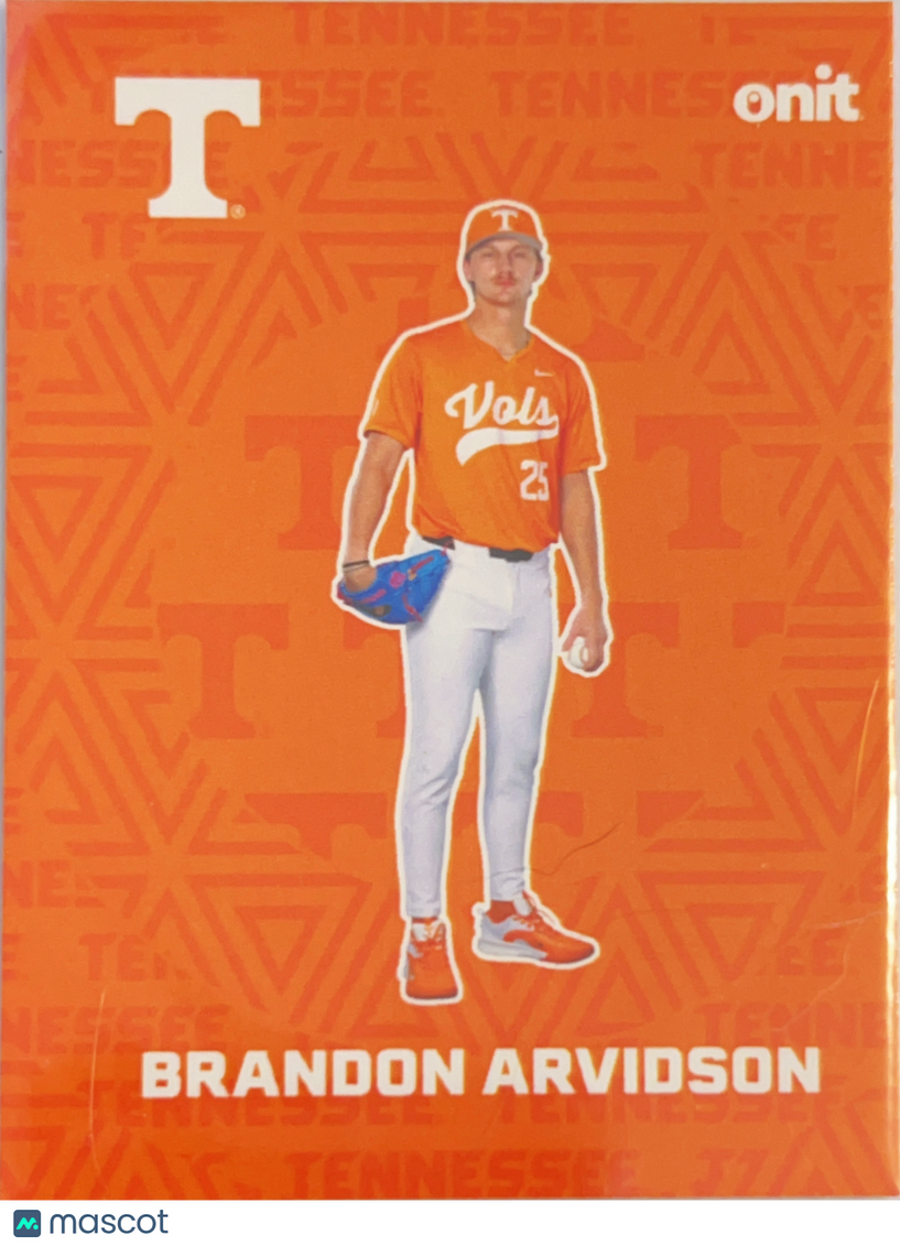 2026 ONIT Tennessee Baseball Brandon Arvidson #F-1