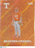 2026 ONIT Tennessee Baseball Brayden Krenzel #F-2 Orange Glitter