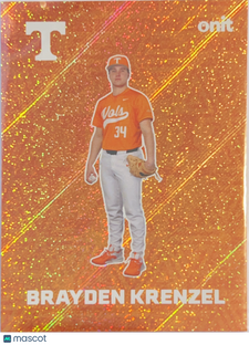 2026 ONIT Tennessee Baseball Brayden Krenzel #F-2 Orange Glitter