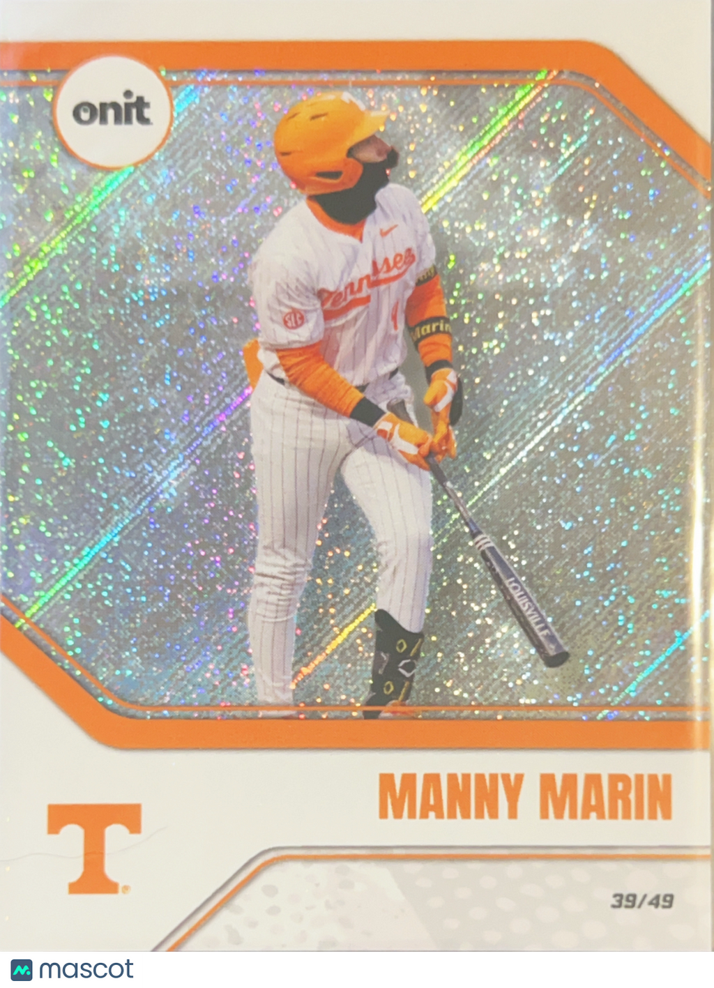 2026 ONIT Tennessee Baseball Manny Marin #B-28 Orange Glitter Holo /49