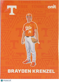 2026 ONIT Tennessee Baseball Brayden Krenzel #F-2